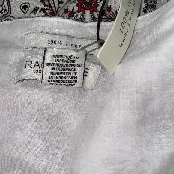 NWT Rachel Zoe 100% Linen Pockets Sleeveless Dress Size L 12 New Tag Slip - Picture 11 of 12